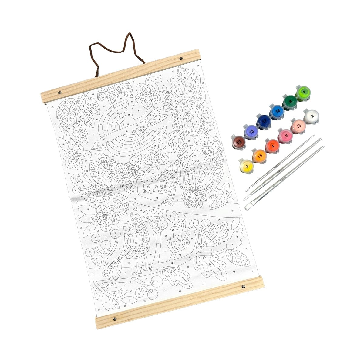 Paintology Paint By Number Canvas Kit - Blue Birds